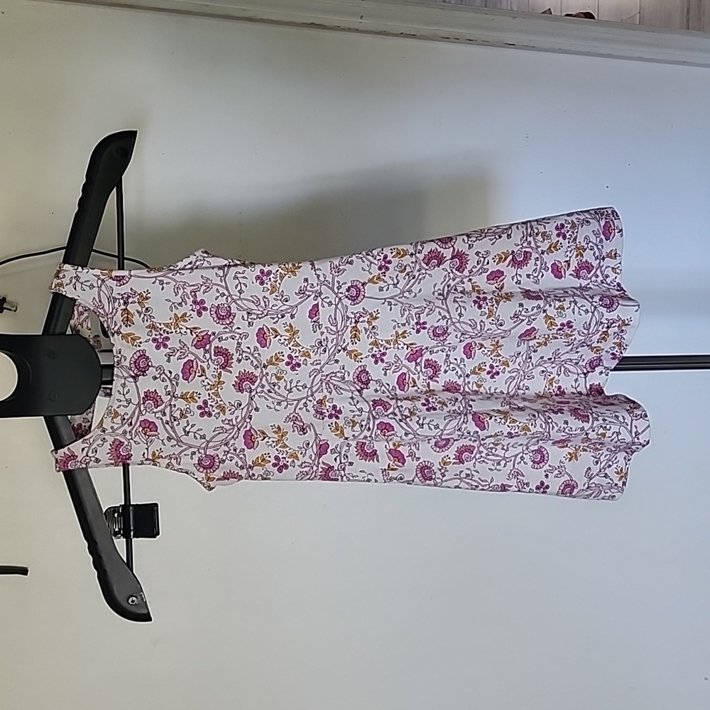 Girl's Old Navy Back Out Dress, Color White Floral, Size S(6-7)